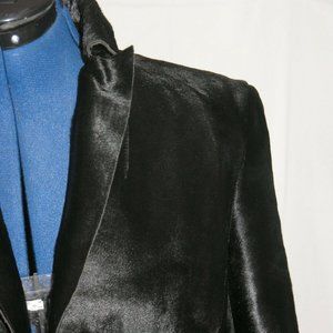 Bruno Magli Black Calf Hair Leather Jacket Size 10